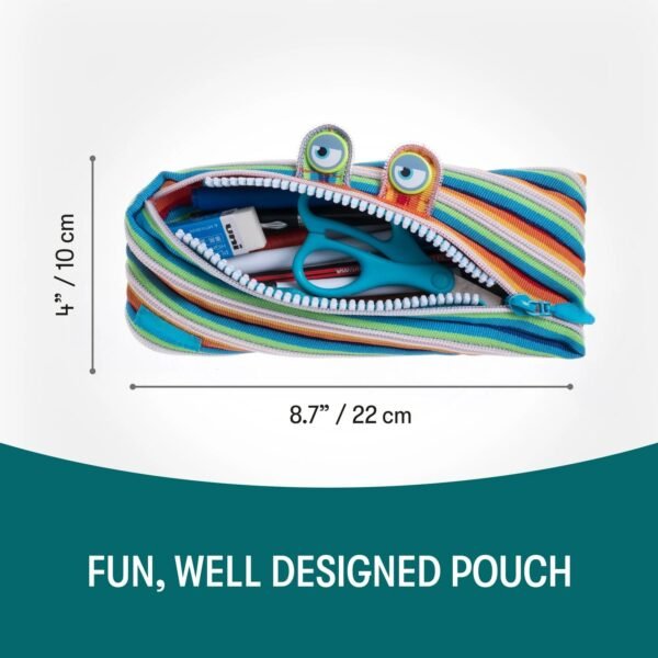 Monster Pencil Case for Kids, Cute Pencil Pouch for Boys, Colorful - Image 2