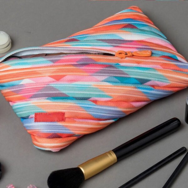 Colorz Pencil Case for Girls | Big Pencil Pouch for School (traingles) - Image 3